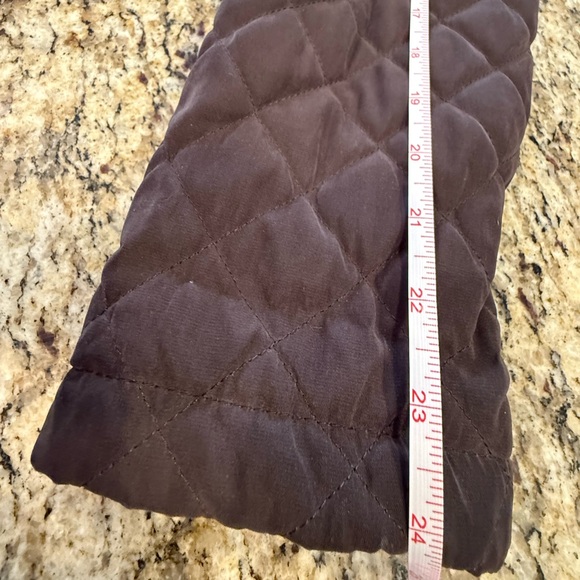 Nautica quilted brown removable hoodie coat zip snaps pockets SZ LG - Picture 10 of 13
